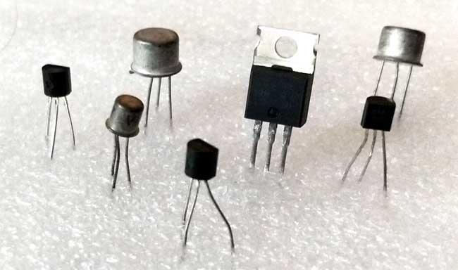 Some real transistors in different shapes