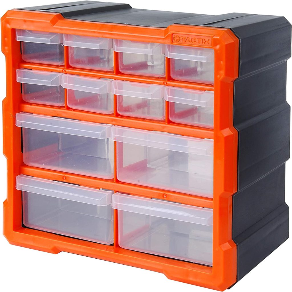 Tactix 320630 12 Drawer Cabinets, Storage & Hardware Parts Organizer