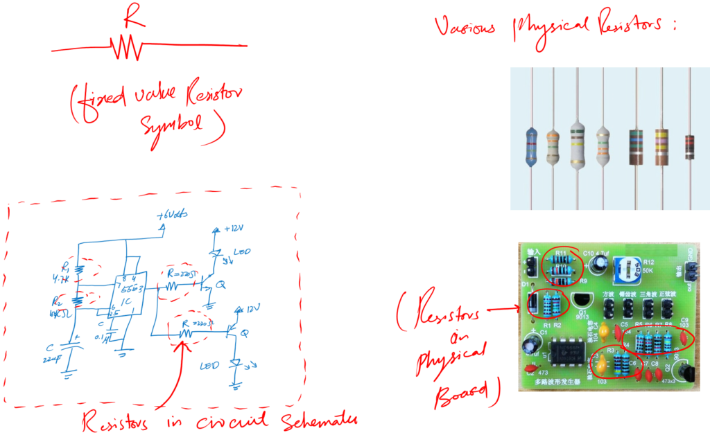 Resistor circuit symbols