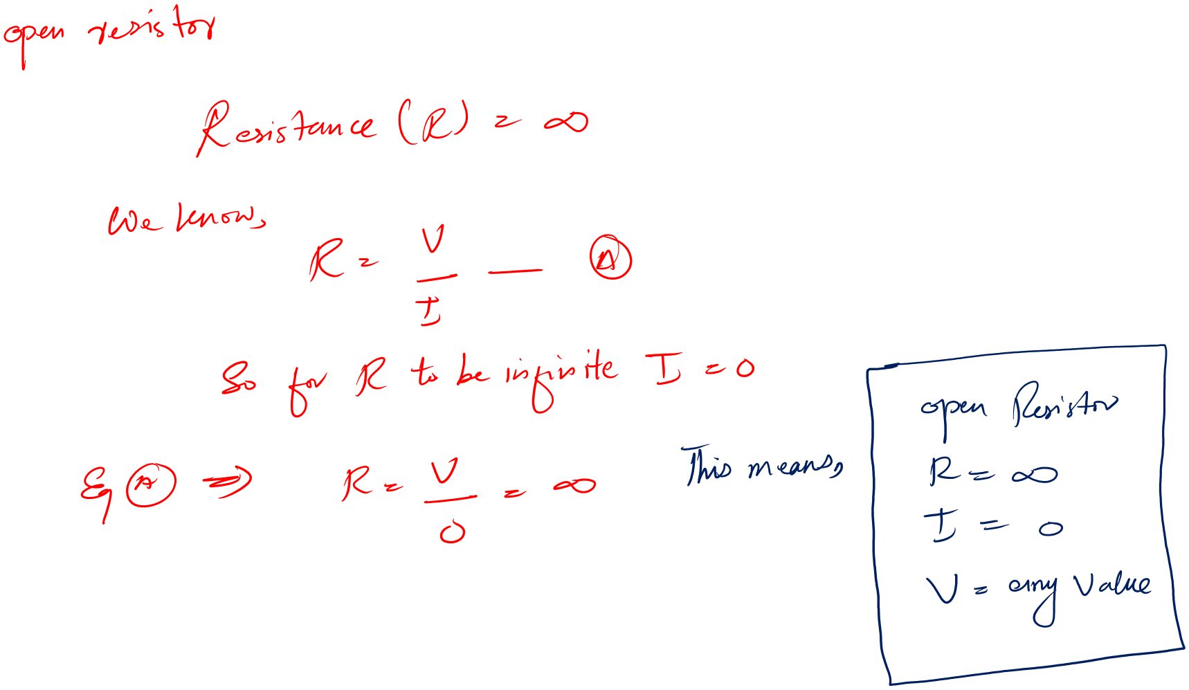 testing a open resistor