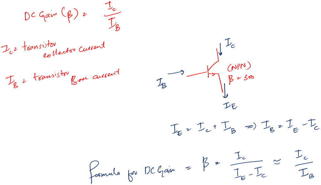 transistor gain measurement