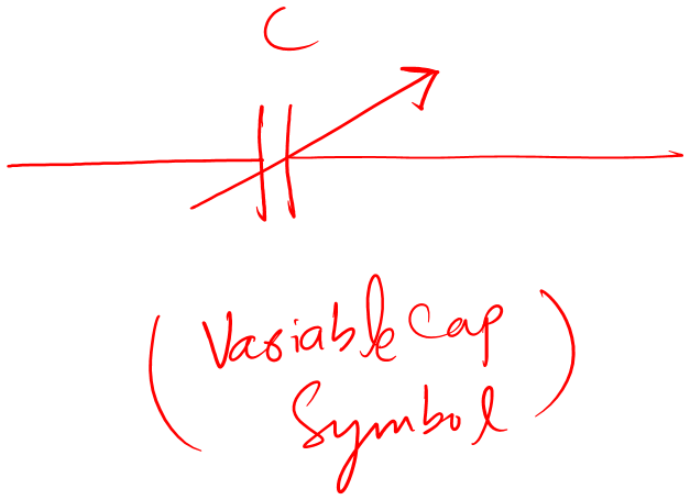 Variable capacitor symbol