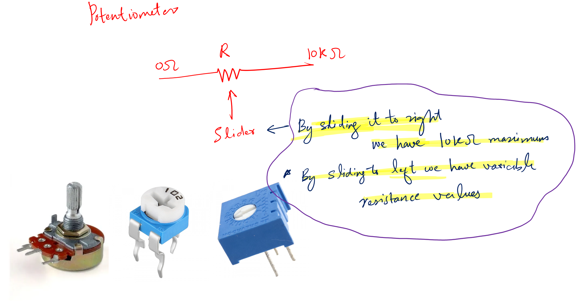 Potentiometer pins configuration