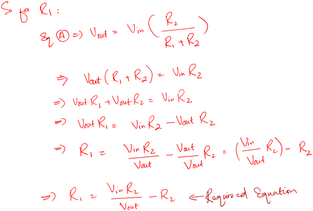 divder circuit design formula