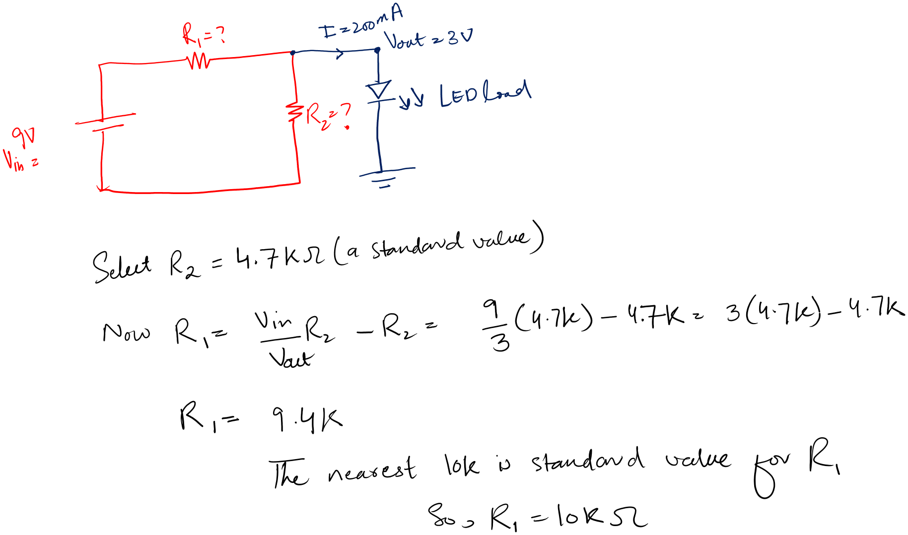 example of voltage divider design