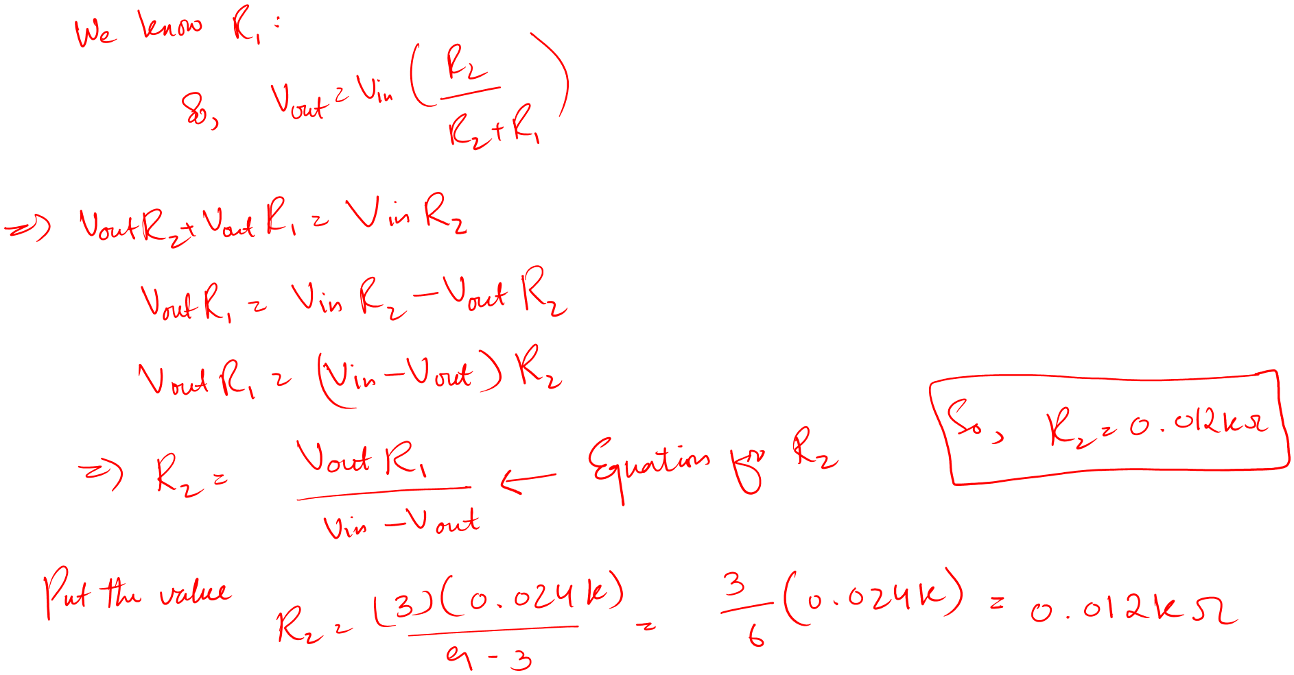 resistor divider design circuit example