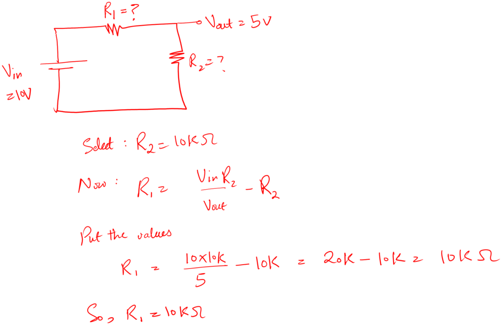 Design a resistor voltage divider [Step by step 2025] Circuit Diagram