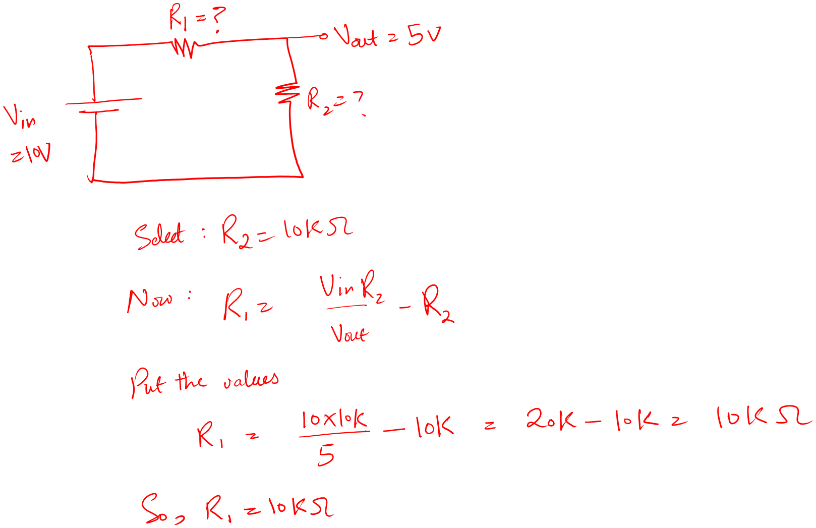 voltage divider circuit example