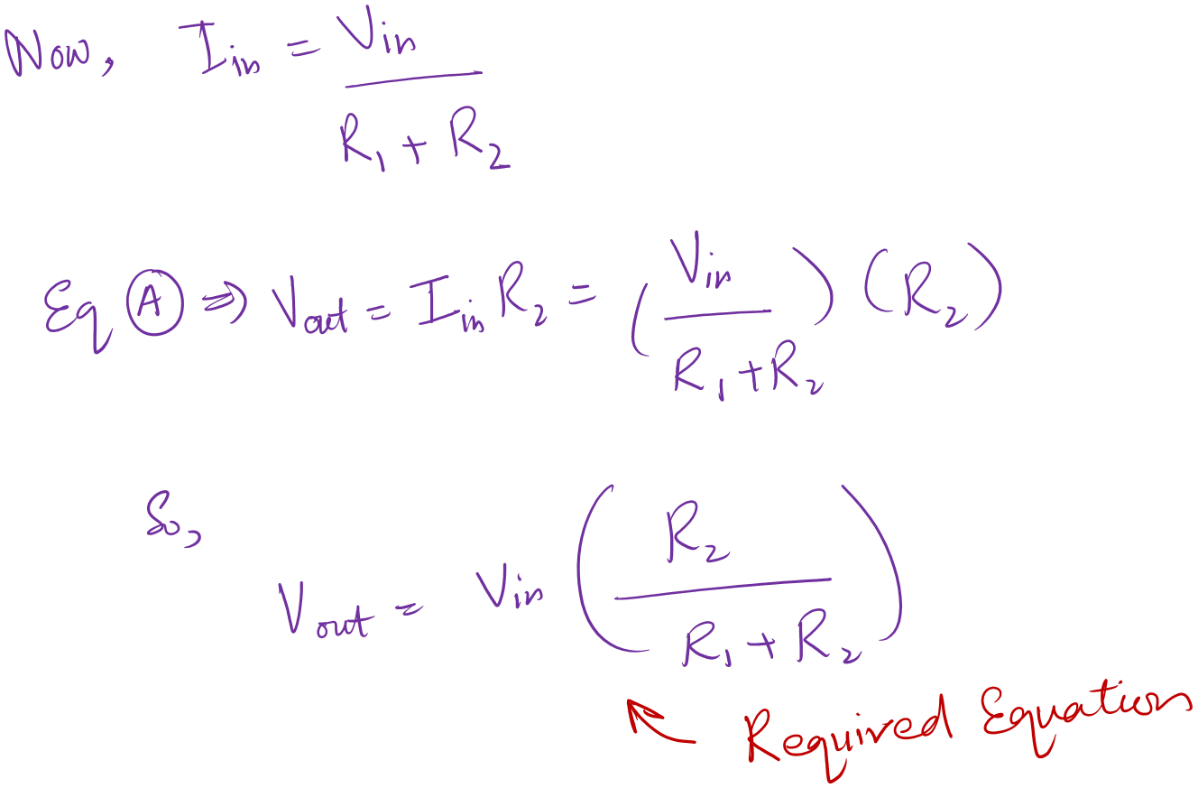 voltage divider circuit formula