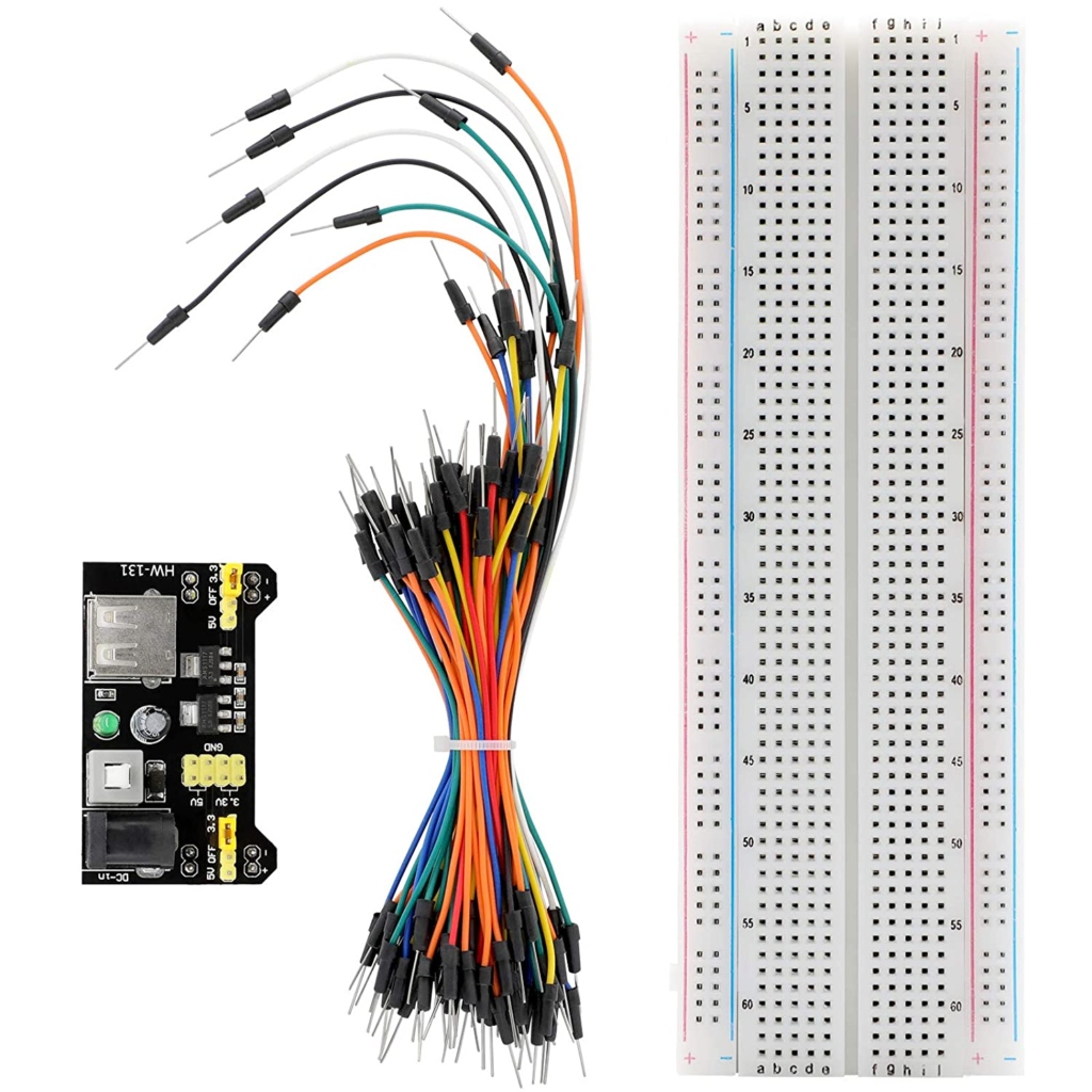 Breadboard kit with power supply